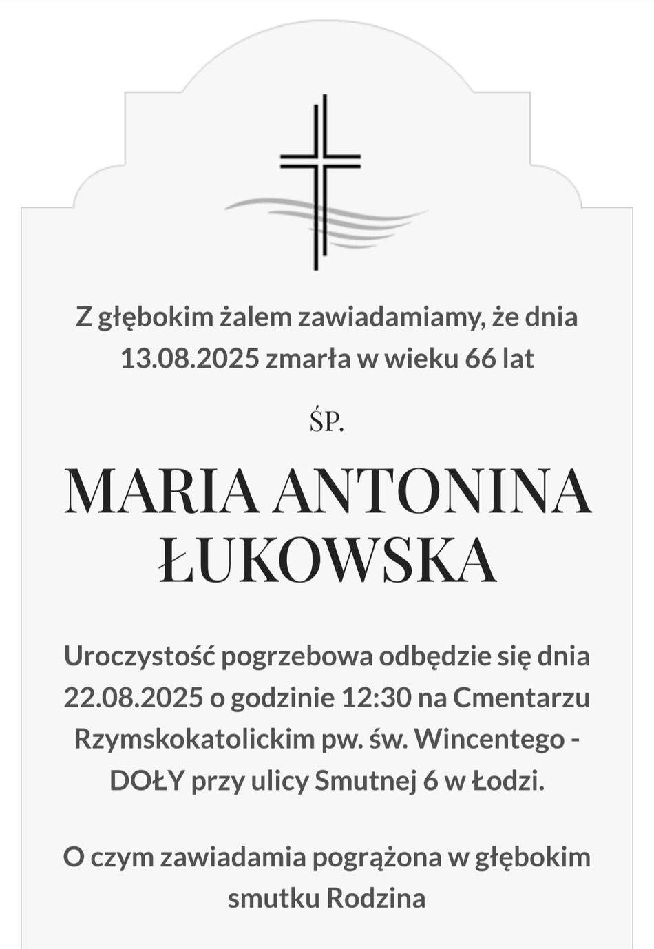 Nekrolog prof. Marii Łukowskiej Nekrolog prof. Marii Łukowskiej