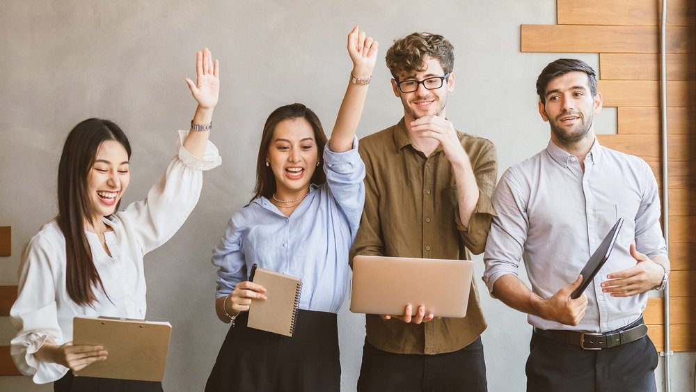 a decorative element: a group of young people