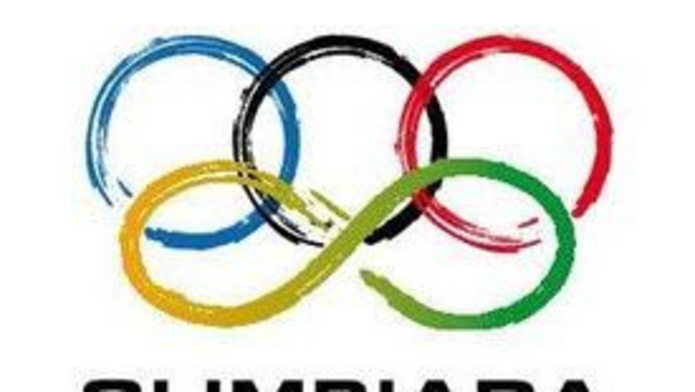 koła olimpijskie i znak nieskończoności