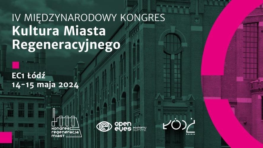 plakat Międzynarodowego Kongresu „Kultura Miasta Regeneracyjnego”
