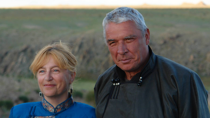 Portret Moniki Sznajderman i Andrzeja Stasiuka