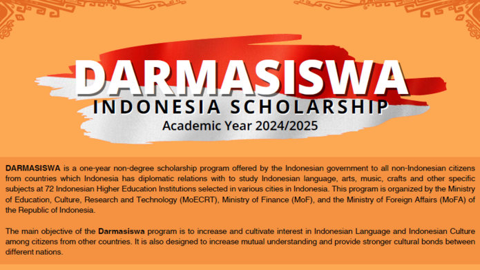 Darmasiswa Scholarship Indonesia 2024-2025