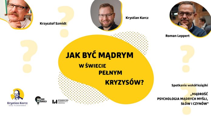 Grafika z napisem Jak być mądrym w świecie pełnym kryzysów