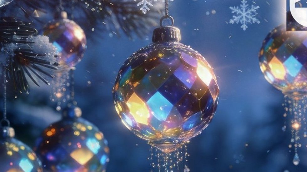 [Translate to English:] Kartka świąteczna Wydziału Studiów Międzynarodowych i Politologicznych Uniwersytetu Łódzkiego. Przedstawia kolorowe, błyszczące bombki zawieszone na ośnieżonej gałęzi sosny, z płatkami śniegu i wstążkami w tle. Na dole widnieją życzenia świąteczne od dziekana dr. hab. Ryszarda Machnikowskiego, prof. UŁ, oraz logo wydziału.