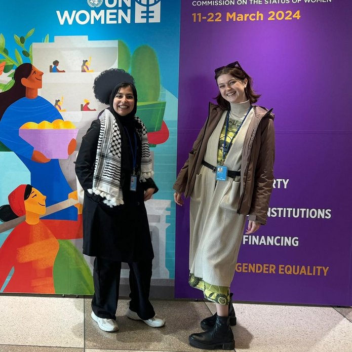 Yasmeen Alaa El-Din i Marat Malinowska podczas spotkania