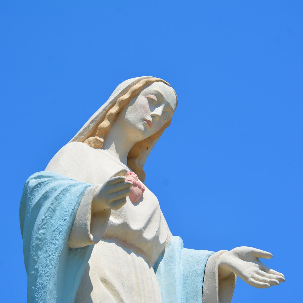 the statue of Blessed Virgin Mary