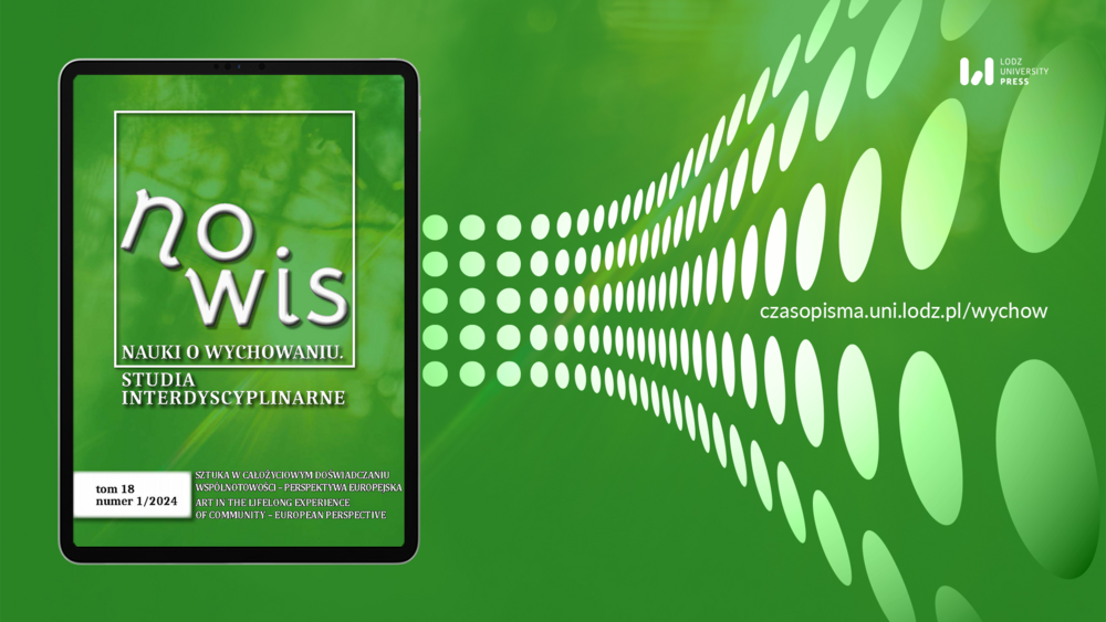 Zielone tło z okładką NOWIS