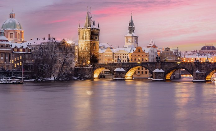 Christmas landscape in Prague