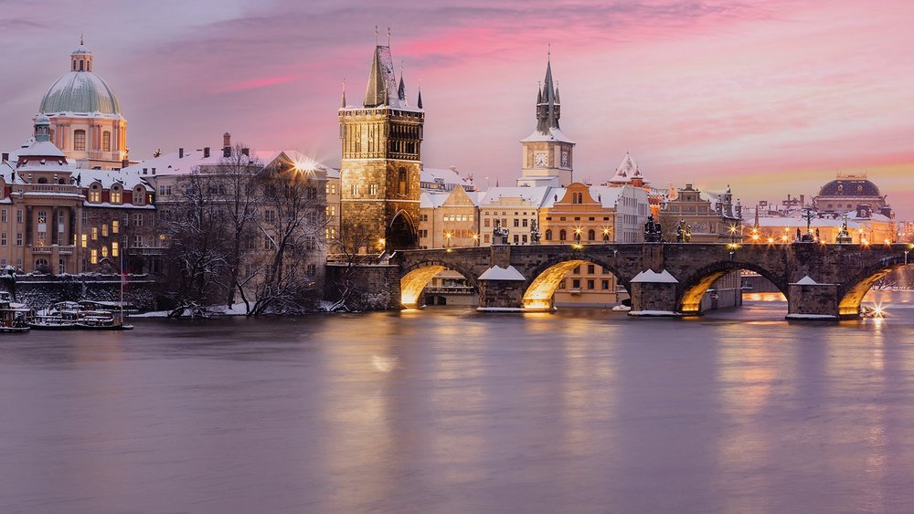 Christmas landscape in Prague