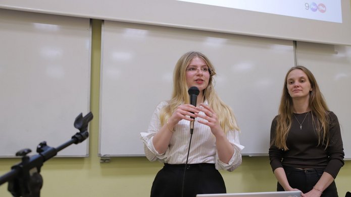 the company representatives during the lecture