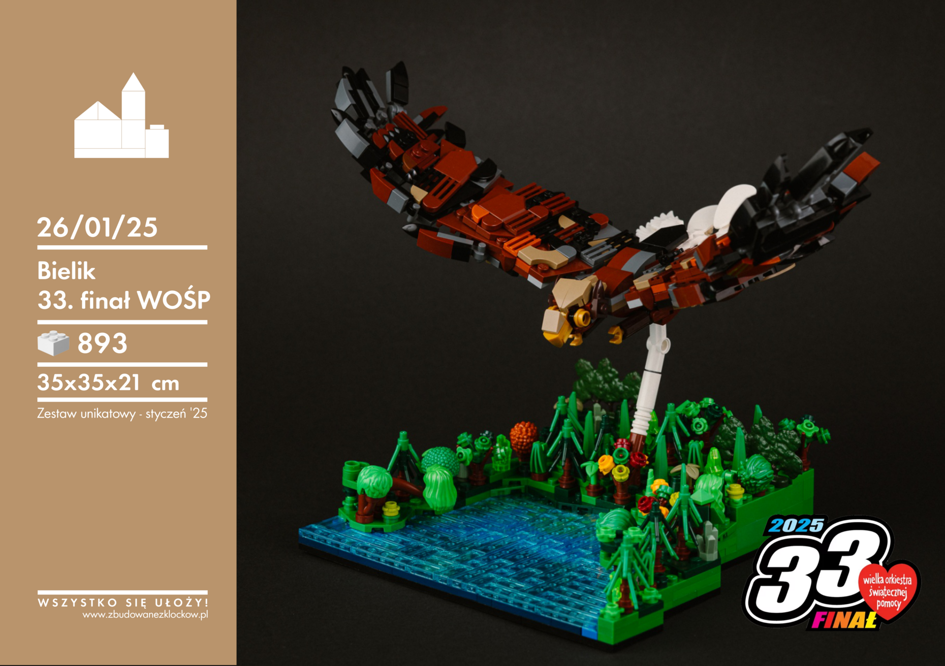 Model bielika z klocków LEGO