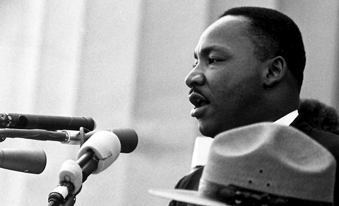 a graphic with Martin Luther King