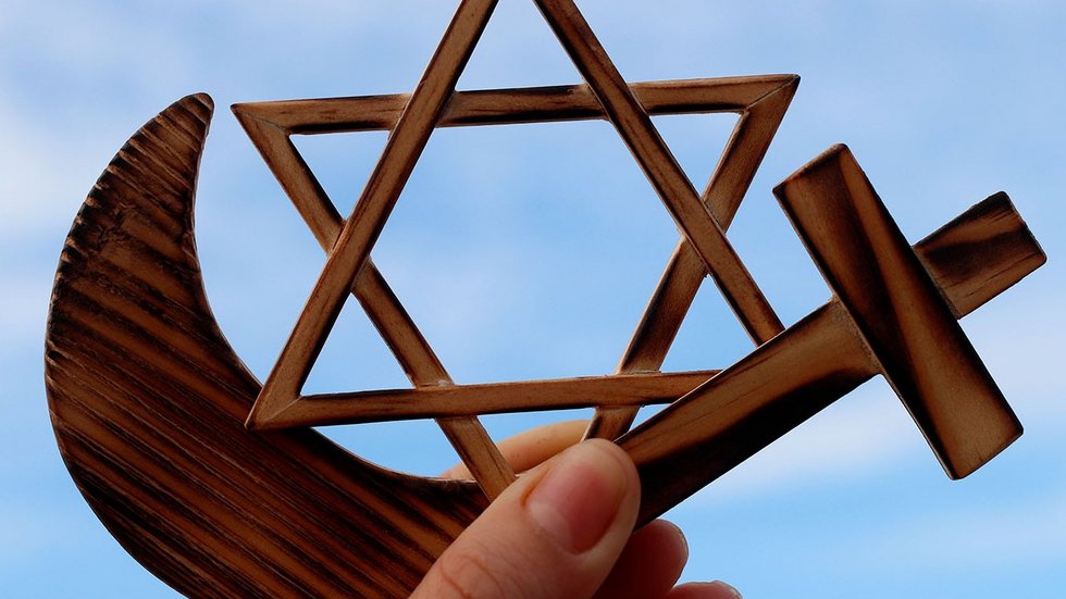 a decorative element: symbols of various religions