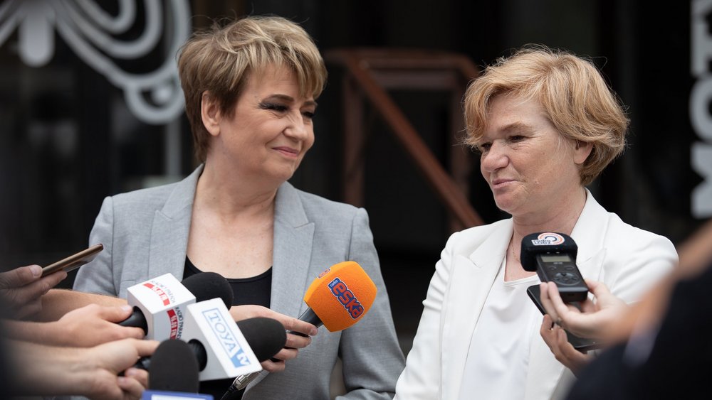 podczas konferencji prasowej Rektor UŁ prof. Elżbieta Żądzińska i Prezydent Łodzi Hanna Zdanowska