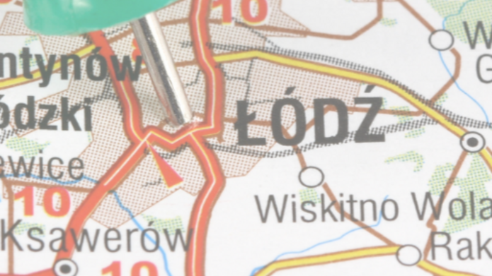 Mapka Łodzi i okolic promująca konferencję