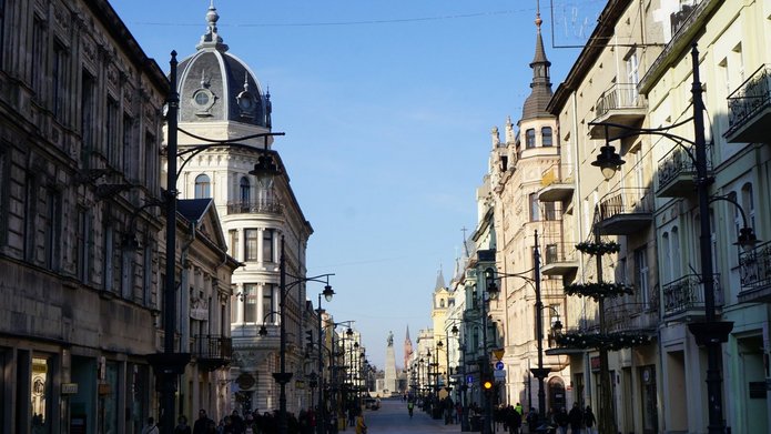 Łódź, widok ulicy. Fot. jarko, Pixabay