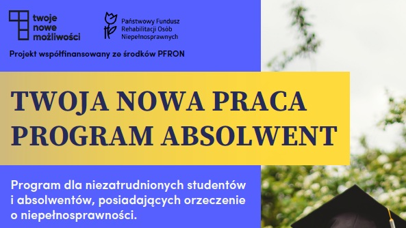 Banner z napisem "Twoja nowa praca. Program absolwent"