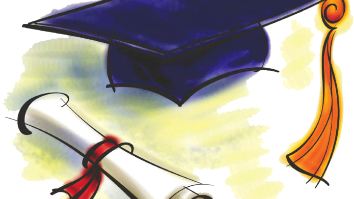 grafika-dyplom i kwadratowa czapka akademicka