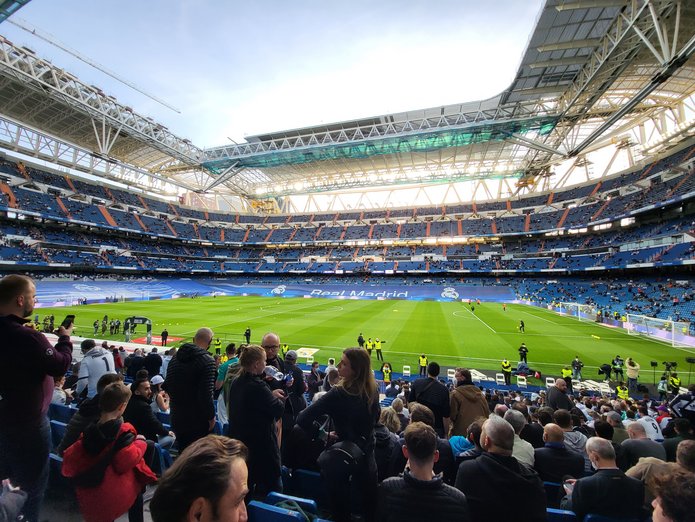 Real Madrid Stadium during the match