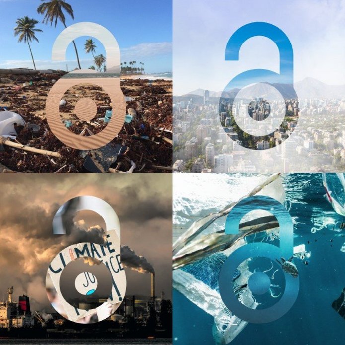 A graphic related to the event with photos of nature and the padlock icon