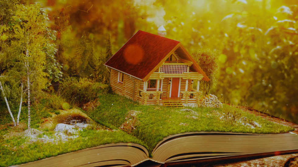 magiczna książka i las