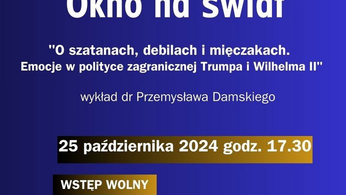 plakat informacyjny wykładu w bibliotece wolność