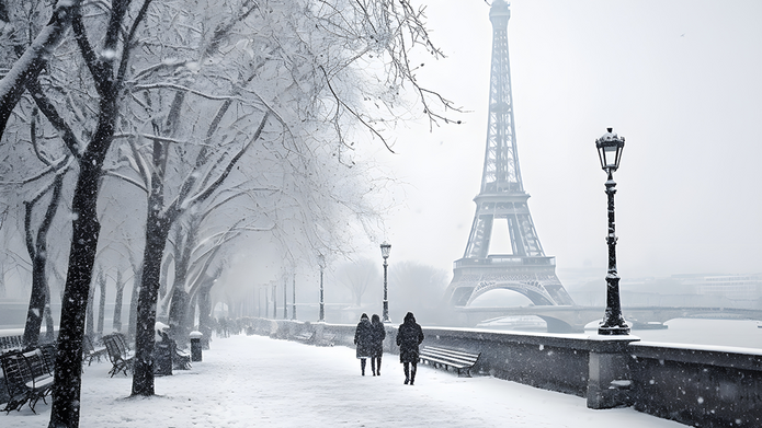 Paryż zimą