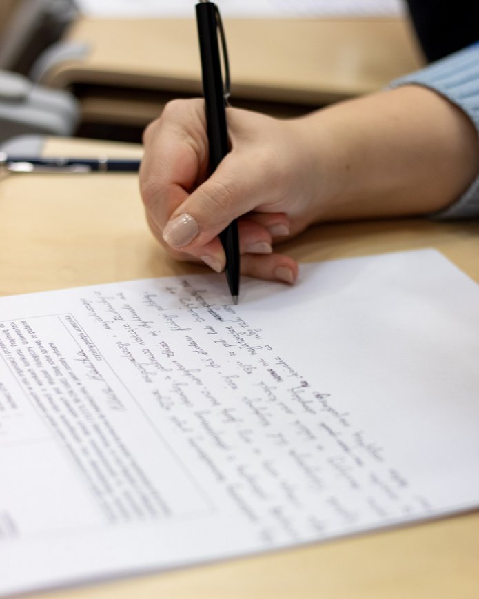 kartka z tekstem dyktanda