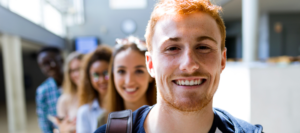 [Translate to English:] uśmiechnięci studenci