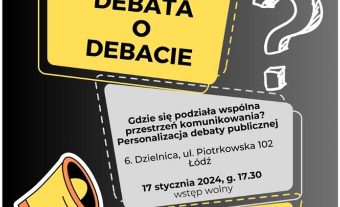 informacja o debacie, plakat