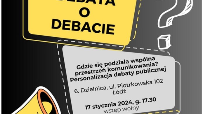 informacja o debacie, plakat