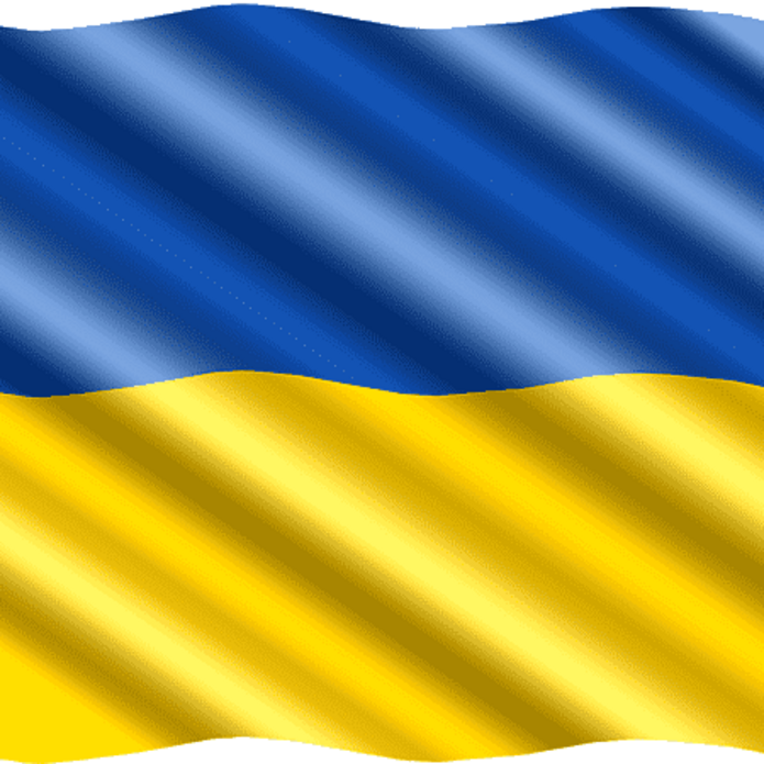 A flag of Ukraine