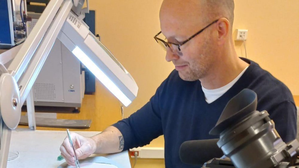 Dr Piotr Pankowski during recording of the TV show