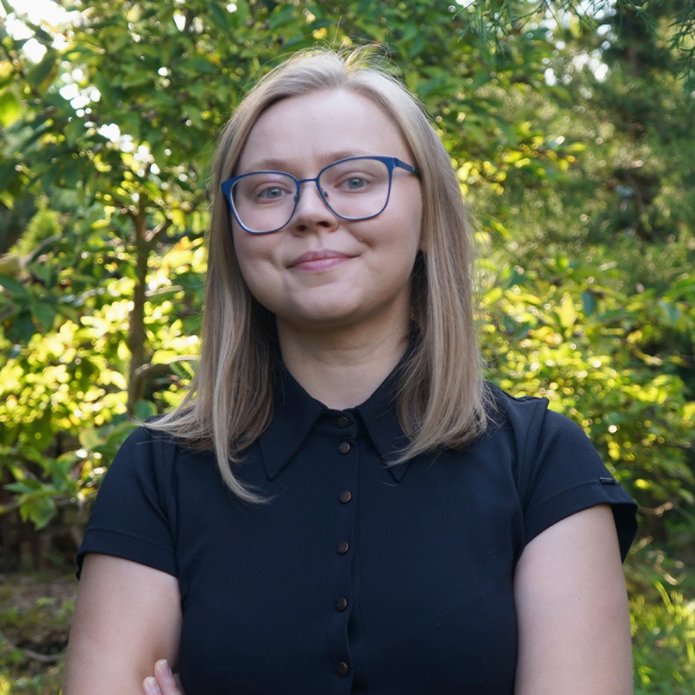 dr Monika Dąbrzalska z Katedry Biofizyki Ogólnej