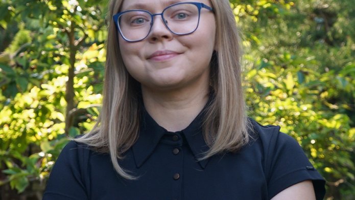 dr Monika Dąbrzalska z Katedry Biofizyki Ogólnej