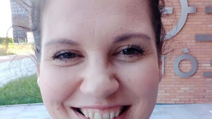 a smiling author of the project