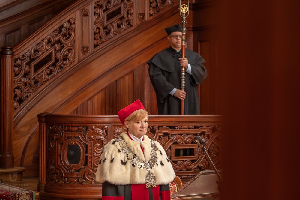 Pani Rektor podczas uroczystości