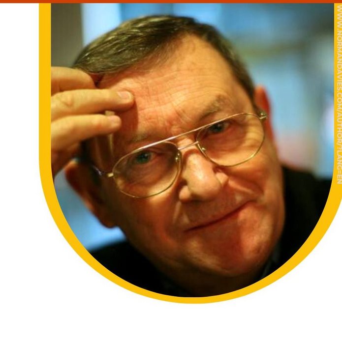 Plakat zapraszający na spotkanie z Normanem Daviesem