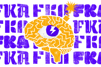plakat autorstwa Arkadiusza Jaworka, projektanta graficznego, w jego centrum znajduje się mózg-bomba