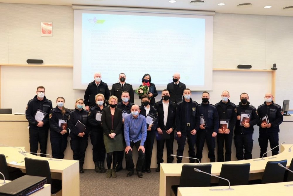 A group photo of the participants of the trainings gathered in the assembly hall