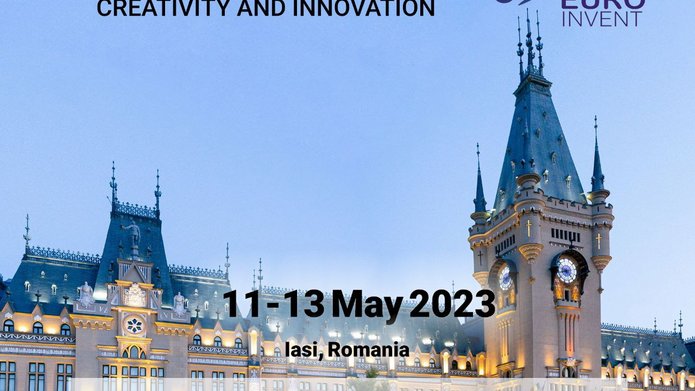 Plakat promujący wydarzenie pt. Euroinvent. European Exibition of Creativity and Innovation
