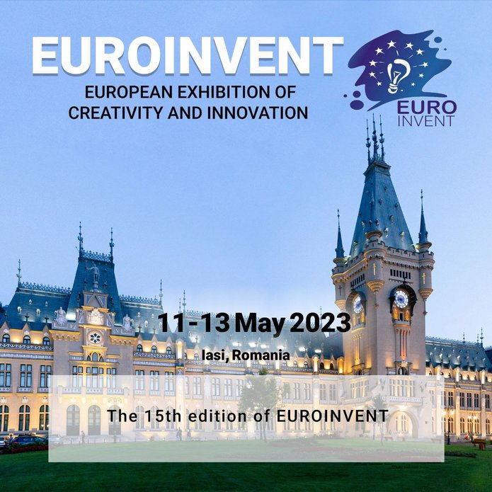 Plakat promujący wydarzenie pt. Euroinvent. European Exibition of Creativity and Innovation