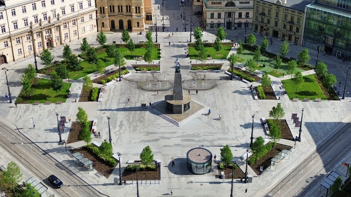 Zdjęcie Placu Wolności w Łodzi