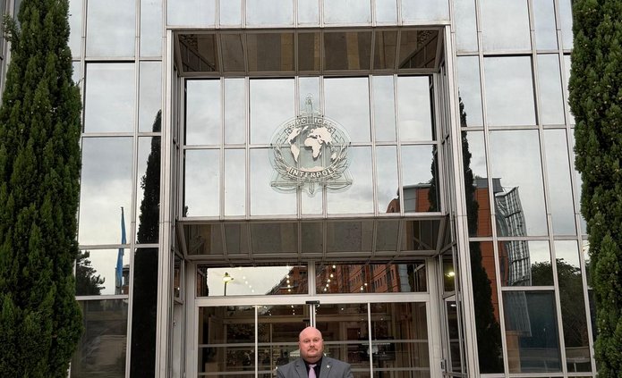 Professor Michał Bijak as an INTERPOL expert team