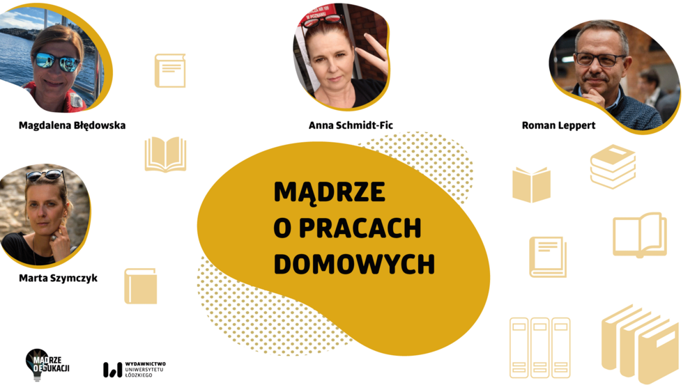Grafika z napisem Mądrze o pracach domowych 
