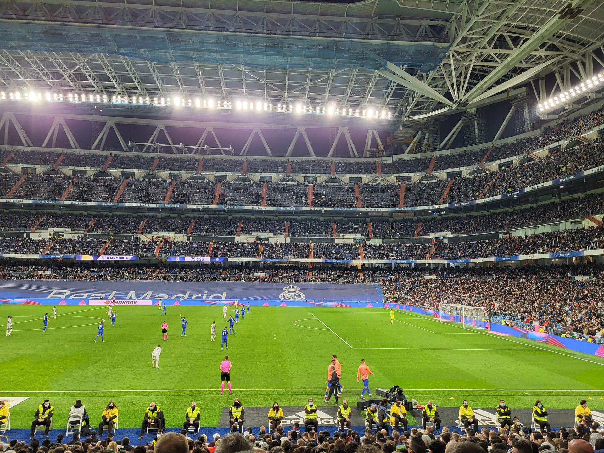 Stadion Real Madryt podczas meczu