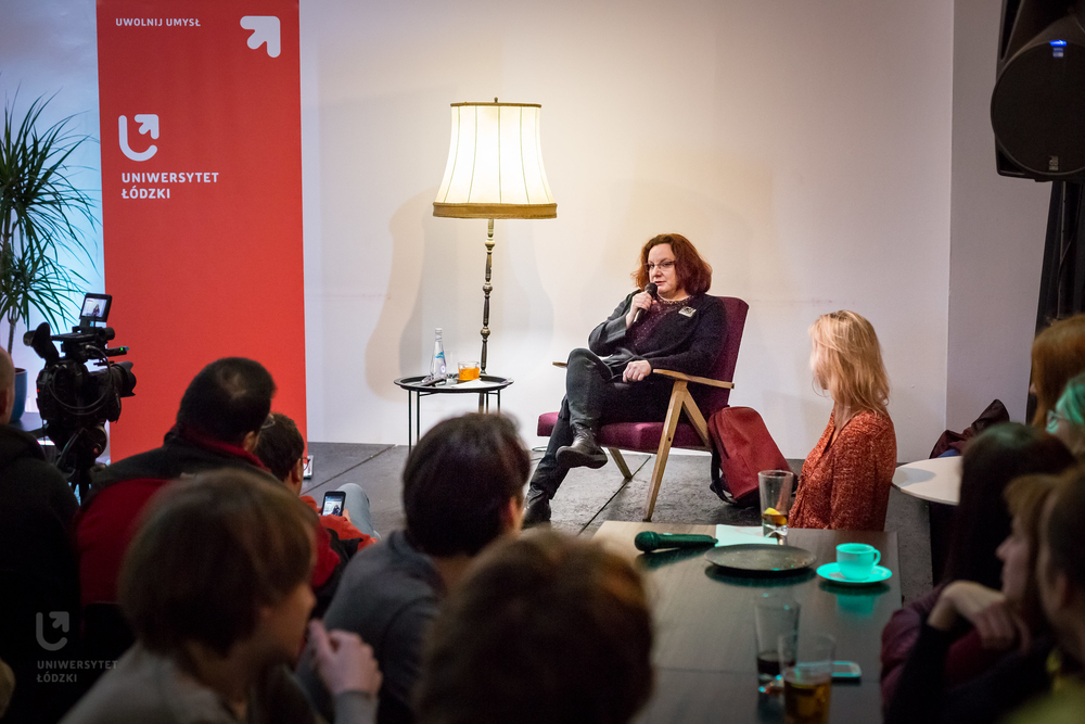 Prof. Natalia Lemann podczas spotkania ze słuchaczami