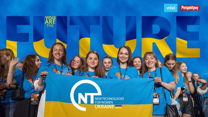 banner programu „New Technologies for Women – Ukraine”