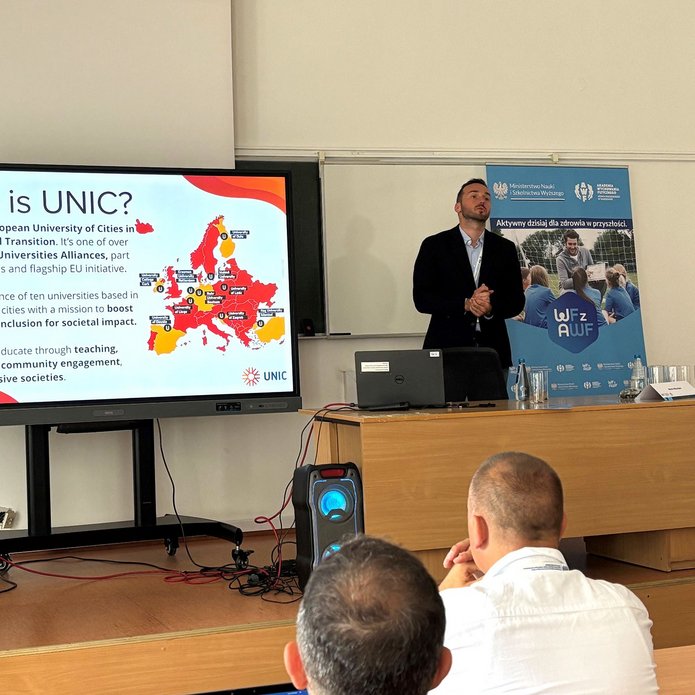 Michał Kobierecki during his speech