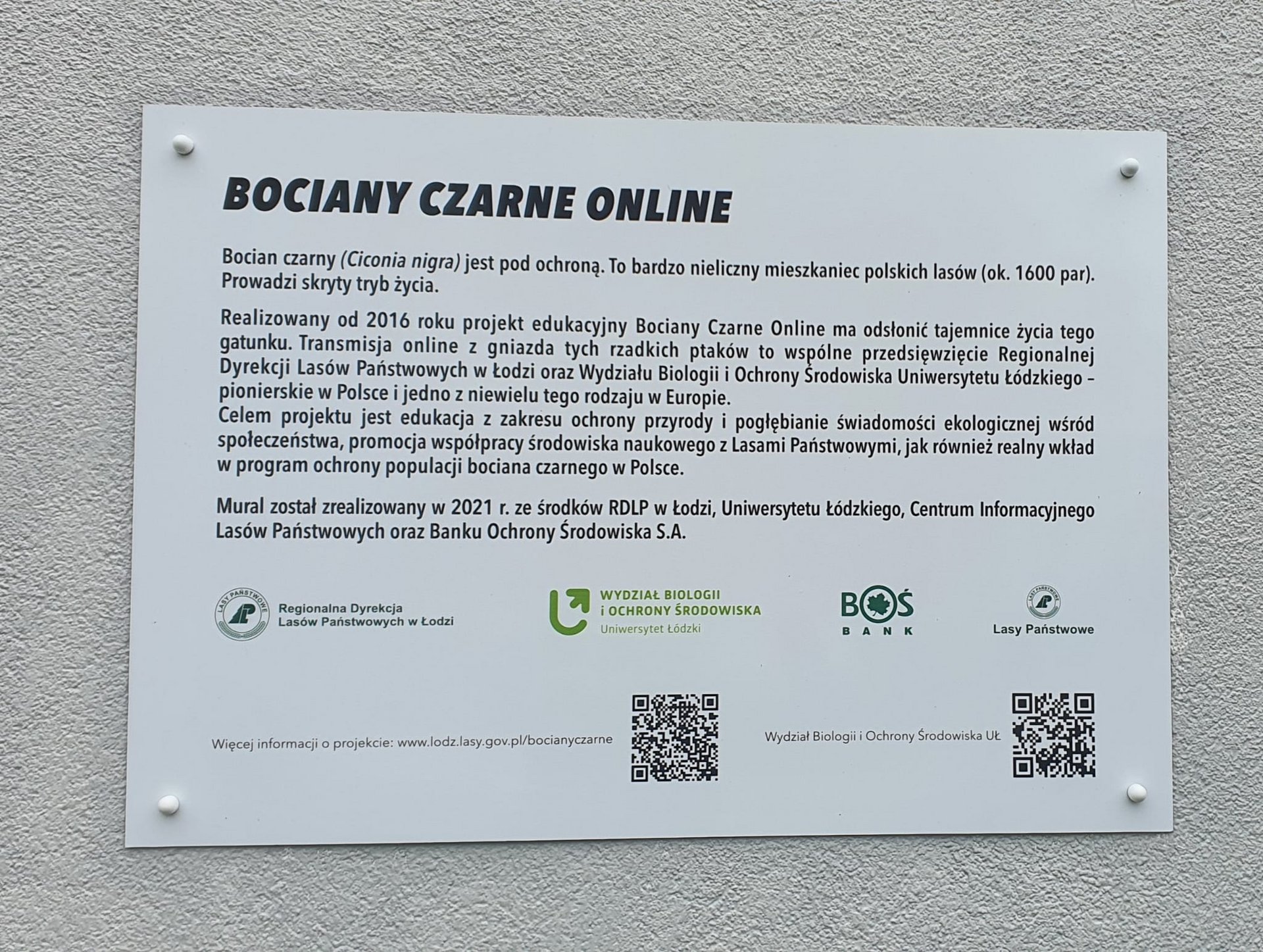 Tabliczka fundatorów muralu 